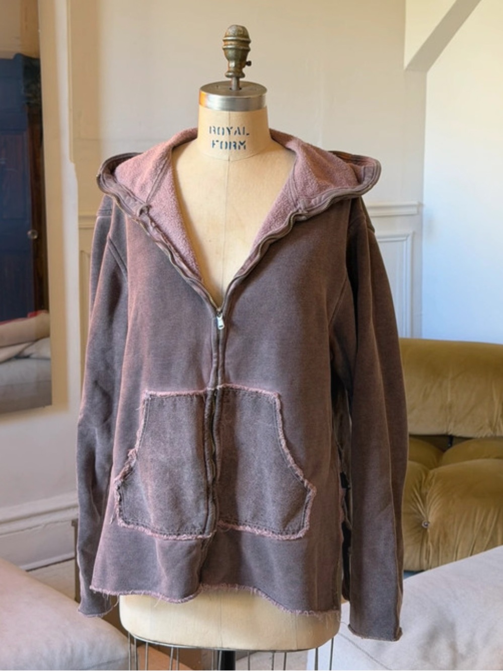Dr. Collectors Full Zip Sweatshirt Hoodie Distressed oversized xS grape oil